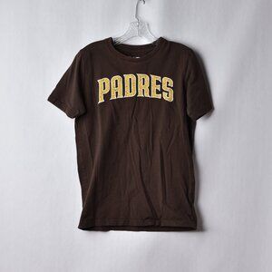San Diego Padres Mens Small Brown Short Sleeve Shirt